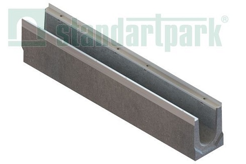Лотки водоотводные бетонные BetoMax DN 100 с внутренним уклоном H125-H230 под решетку класс С250