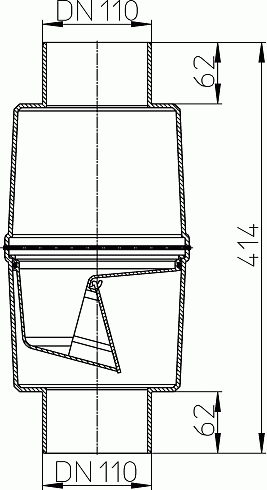 Механическое запахозапирающее устройство DN110 для монтажа на ливнестоках