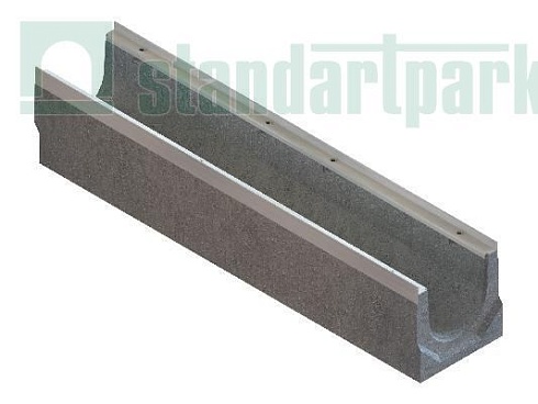 Лотки водоотводные бетонные BetoMax DN 100 с внутренним уклоном H125-H230 под решетку класс E600